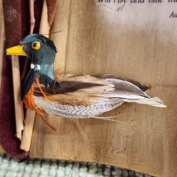 VTG Mallard Duck 3D Open Book Wall Art Gold Finish by Ellen Watkins 12x10 - Picture 4 of 13